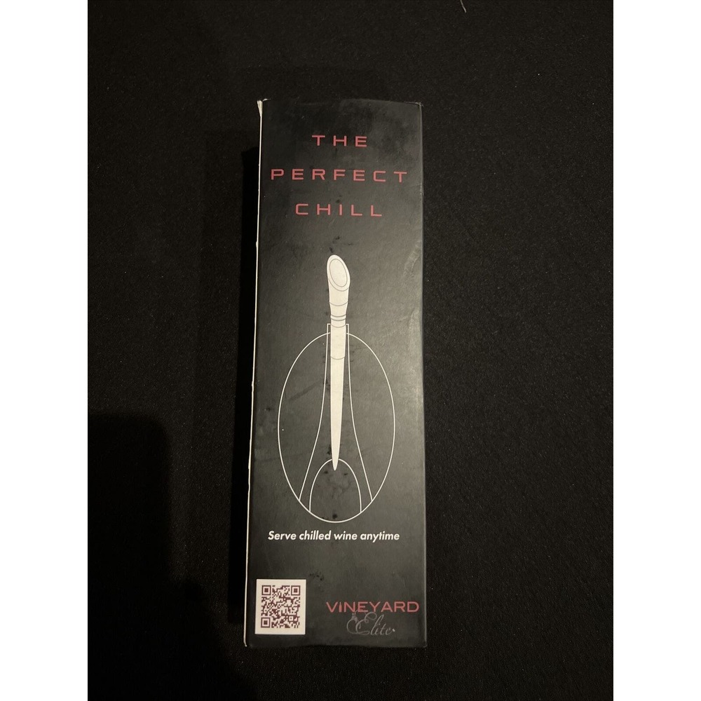 NEW Vineyard Elite The Perfect Chill - Stainless Steel Wine Chiller w/Pour Spout